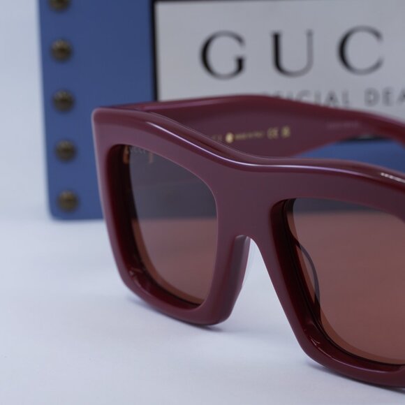 Gucci GG1772S 003 Square Sunglasses - Burgundy/Brown main image 6
